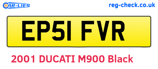 EP51FVR are the vehicle registration plates.