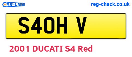 S4OHV are the vehicle registration plates.