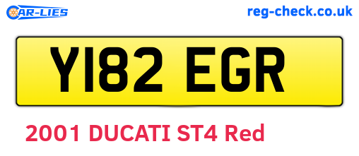 Y182EGR are the vehicle registration plates.