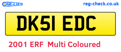 DK51EDC are the vehicle registration plates.