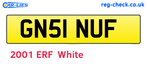 GN51NUF are the vehicle registration plates.