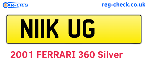 N11KUG are the vehicle registration plates.