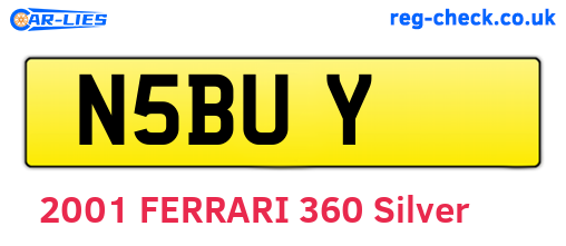 N5BUY are the vehicle registration plates.