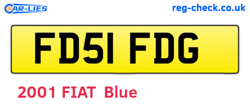 FD51FDG are the vehicle registration plates.
