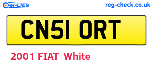 CN51ORT are the vehicle registration plates.