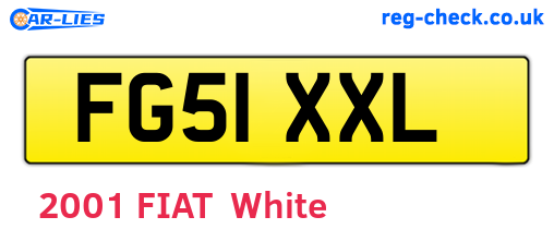 FG51XXL are the vehicle registration plates.