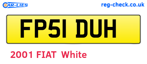 FP51DUH are the vehicle registration plates.
