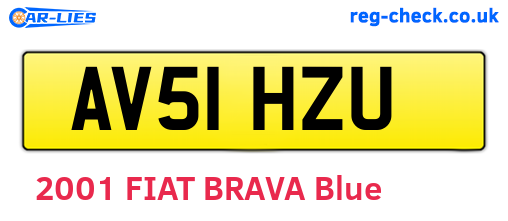AV51HZU are the vehicle registration plates.