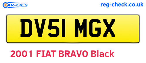 DV51MGX are the vehicle registration plates.