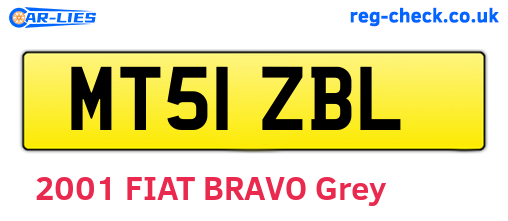 MT51ZBL are the vehicle registration plates.