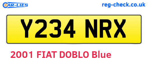 Y234NRX are the vehicle registration plates.