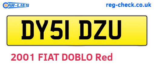 DY51DZU are the vehicle registration plates.