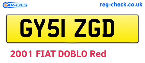 GY51ZGD are the vehicle registration plates.