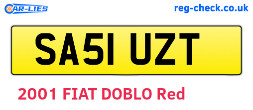 SA51UZT are the vehicle registration plates.