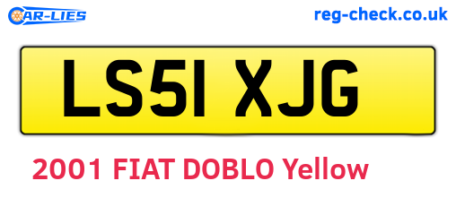 LS51XJG are the vehicle registration plates.