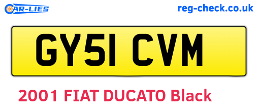 GY51CVM are the vehicle registration plates.