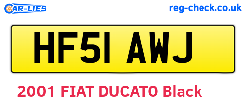 HF51AWJ are the vehicle registration plates.