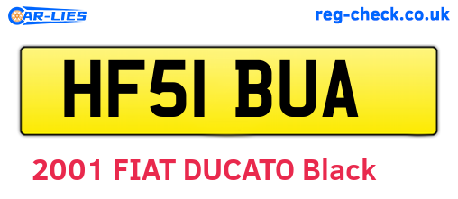 HF51BUA are the vehicle registration plates.
