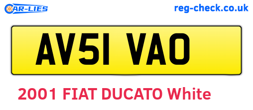 AV51VAO are the vehicle registration plates.