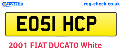 EO51HCP are the vehicle registration plates.