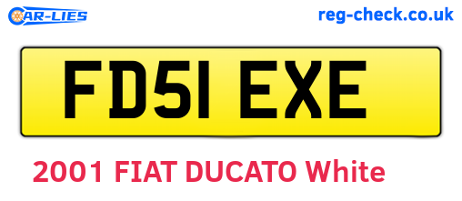 FD51EXE are the vehicle registration plates.