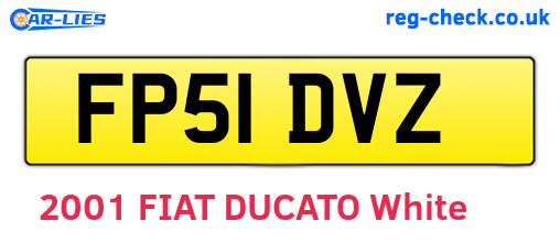 FP51DVZ are the vehicle registration plates.