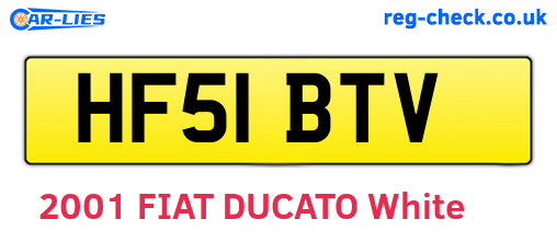 HF51BTV are the vehicle registration plates.