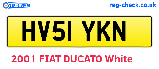 HV51YKN are the vehicle registration plates.