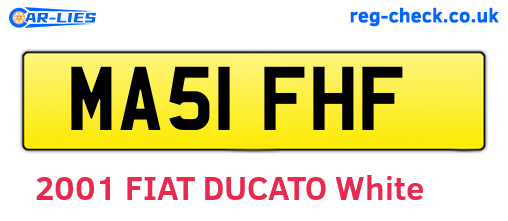 MA51FHF are the vehicle registration plates.