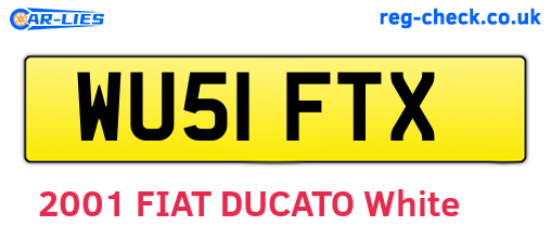 WU51FTX are the vehicle registration plates.