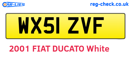WX51ZVF are the vehicle registration plates.