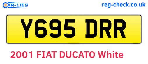 Y695DRR are the vehicle registration plates.