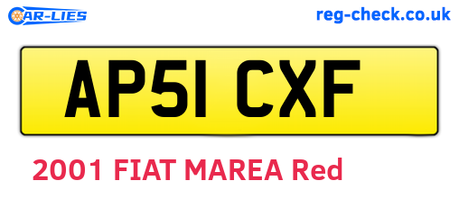 AP51CXF are the vehicle registration plates.