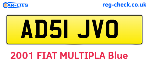 AD51JVO are the vehicle registration plates.