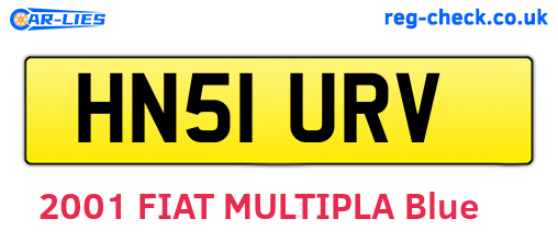 HN51URV are the vehicle registration plates.