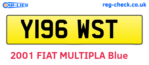 Y196WST are the vehicle registration plates.