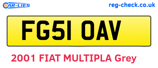 FG51OAV are the vehicle registration plates.