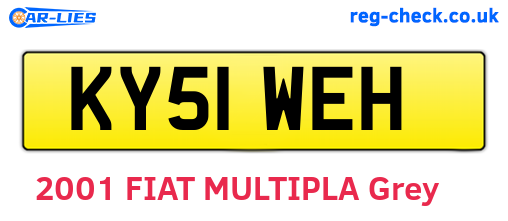 KY51WEH are the vehicle registration plates.