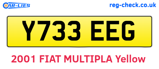 Y733EEG are the vehicle registration plates.