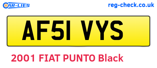 AF51VYS are the vehicle registration plates.
