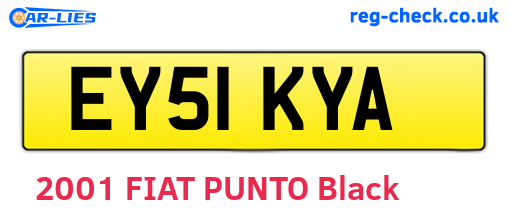 EY51KYA are the vehicle registration plates.