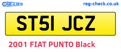 ST51JCZ are the vehicle registration plates.