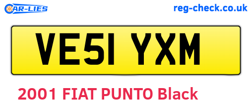 VE51YXM are the vehicle registration plates.