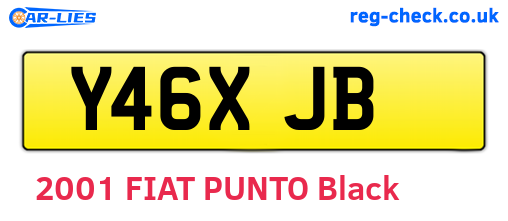 Y46XJB are the vehicle registration plates.