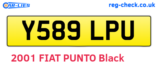 Y589LPU are the vehicle registration plates.