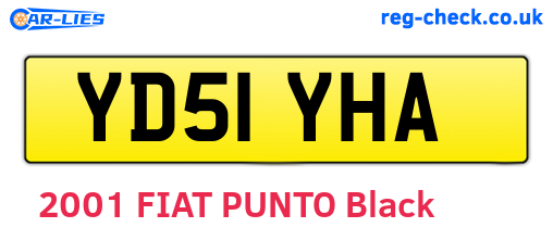 YD51YHA are the vehicle registration plates.