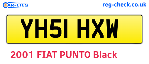 YH51HXW are the vehicle registration plates.