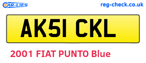 AK51CKL are the vehicle registration plates.