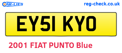 EY51KYO are the vehicle registration plates.