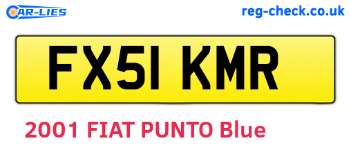 FX51KMR are the vehicle registration plates.